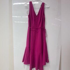 Vince Camuto Asymmetrical Scuba Crepe Dress Women's Size 6 Pink Fuchsia